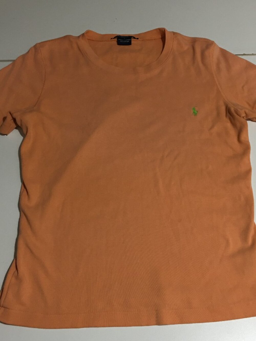 Ralph Lauren Sport Top T-Shirt Womens Large Orange Basic Preppy